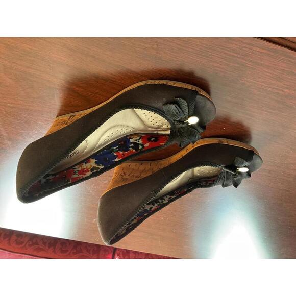 Dexflex comfort black open toe shoes size 7 - Picture 4 of 7